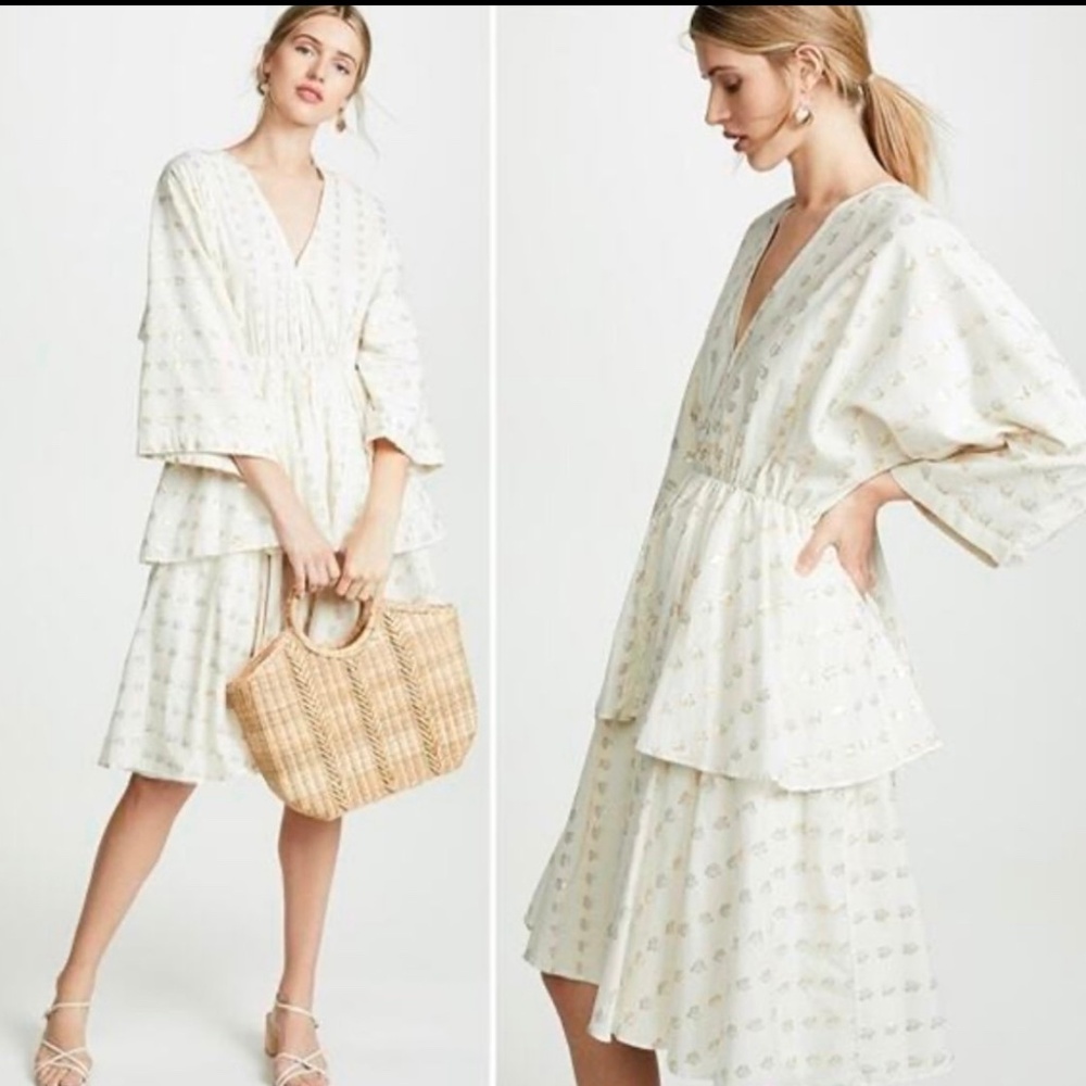 RHODE Bella Dress in Heart Print, Size Medium